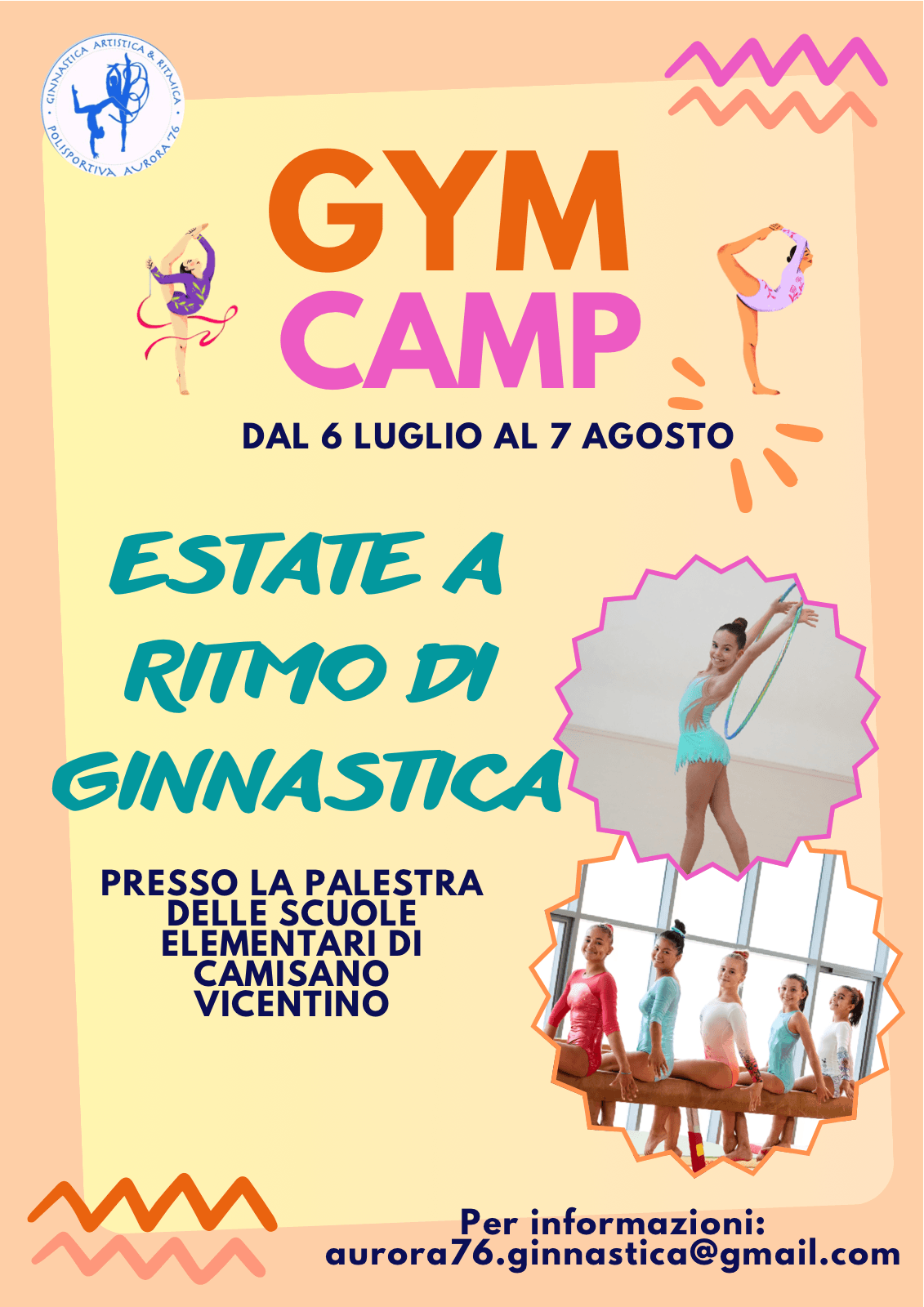 Volantino Summer Gymcamp — Aurora 76 A.S.D. Camisano Vicentino